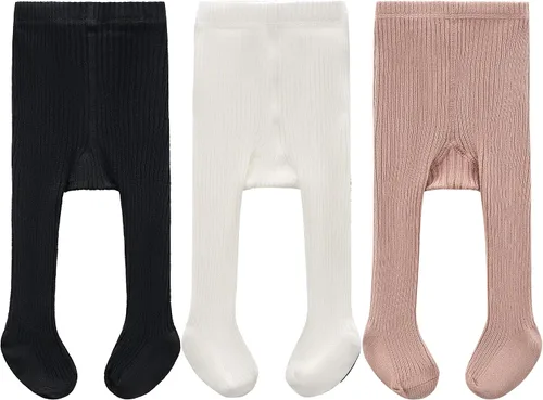Vista 14 de CECORC - Mallas para niñas bebé, mallas para niñas pequeñas con punto trenzado, gruesas, de algodón, pantimedias para bebé, 1-10T Paquete de 2