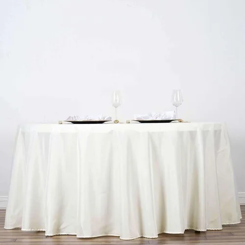 Vista 31 de Efavormart - Mantel redondo de poliéster para banquetes de boda, 90 pulgadas, color marfil