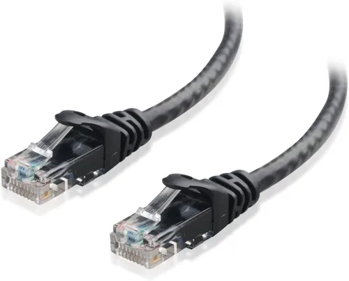 Vista 3 de Cable Matters Paquete de 8 cables Ethernet Cat 5e cortos sin enganches, cable Gigabit Cat5e, cable Ethernet Cat5e, negro