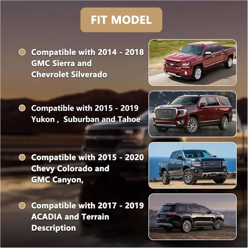 Vista 2 de Compatible con pantalla táctil GMC de 8 pulgadas, repuesto de pantalla LCD, compatible con Chevrolet Silverado Suburban Tahoe 2015-2018 y GMC Yukon