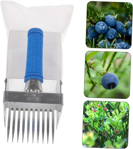 Vista 6 de Herramientas de recolección de arándanos lingonberries Picker Huckleberry Picking Scoop Berry Cosechadora Cesta Herramientas para el hogar