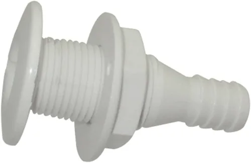 Vista 3 de DJ-Motor Conector de púas recto a través del casco de montaje para barcos de 5/8 pulgadas, caravanas marinas, autocaravanas, camiones, tractores