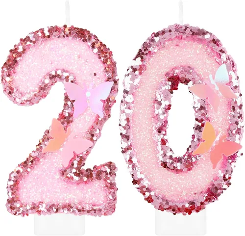 Vista 20 de Velas de cumpleaños número 1, decoración de fiesta de cumpleaños de mariposa para mujeres y niñas, vela morada de feliz cumpleaños para pastel, vela