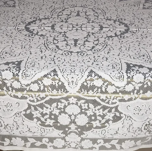 Vista 8 de Mantel cuadrado de encaje de 40" / sobremesa. Opciones de color: blanco o crema