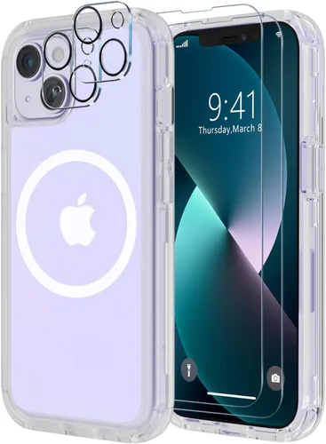 Vista 37 de Diverbox - Funda para iPhone 13 a prueba de golpes, caídas y polvo, funda de protección resistente para iPhone 13 de Apple, color negro