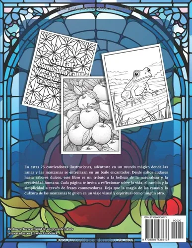 Vista 2 de Ranas y Manzanas Captura la Frescura de los Colores. Libro para Colorear. (Spanish Edition)