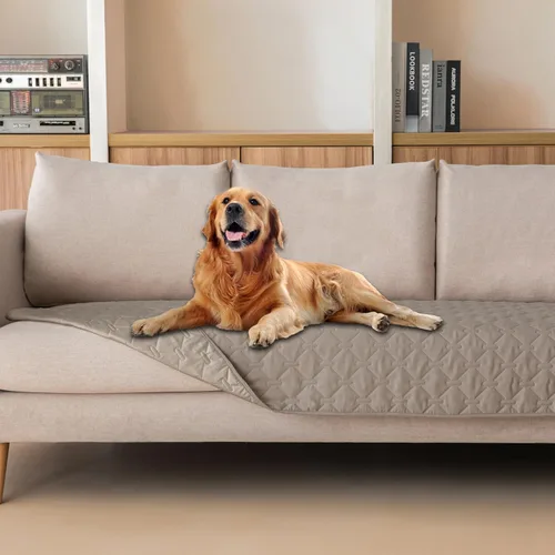 Vista 51 de gogobunny Funda de cama 100 % impermeable de doble cara para perro, manta para mascotas, sofá, protector de muebles para niños, perros y gatos, Azul