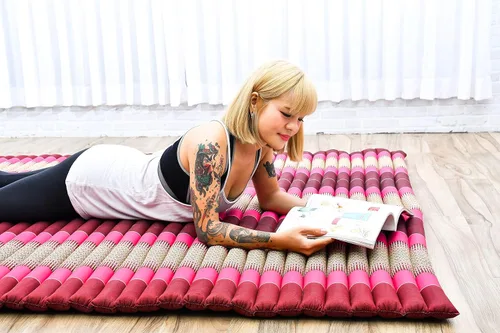 Vista 314 de Leewadee colchón tailandés enrollable para cama de invitados, tapete de yoga, para masaje tailandés, ecológico, orgánico y natural.