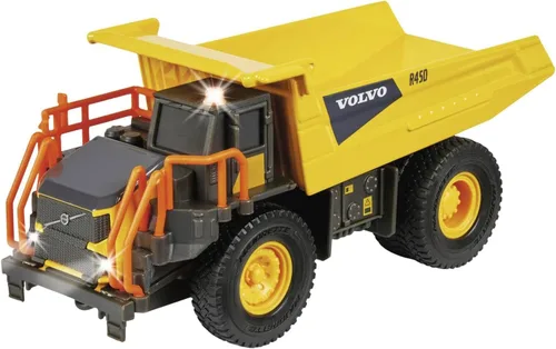 Majorette - Grand Series - Volvo Dump Truck R45D - 7.9 in (escala 1:43) - Vehículo de Construcción - Sonidos y Luces - a partir de 3 años - 213723000