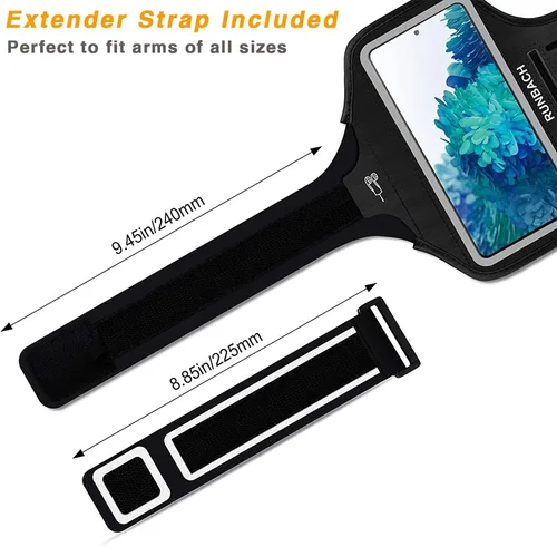 Vista 2 de Brazalete resistente al agua para Samsung Galaxy S20 FE/S20+/S10+/S10 Lite/S9+/S8+, Galaxy A60/A51/A50/A32/A30/A20/A11/A10/A8S, con toque de huellas