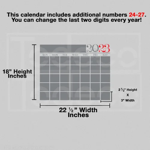 Vista 2 de Calendario moderno de 2019 con pizarra para pared, un producto Todeco