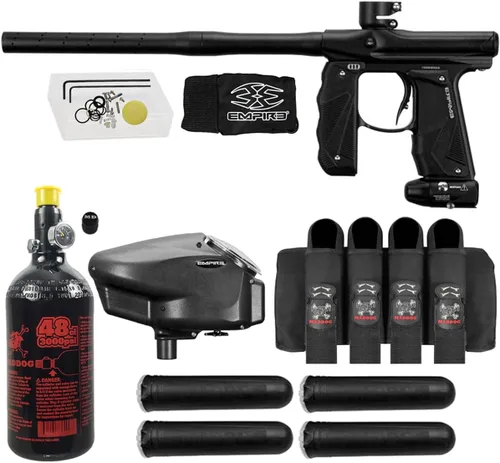 Maddog Empire Mini GS Marcador de Pistola de Paintball Electrónico Completamente Automático con Tanque de Paintball HPA 48/3000, Cargador