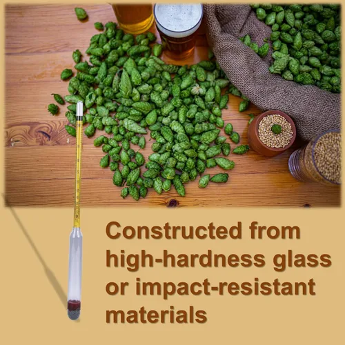 Vista 4 de 5 unidades hidrómetro de alcohol 0-200 prueba Tralle – Preciso, fácil de usar probador de alcohol para destilación Moonshine, elaboración casera