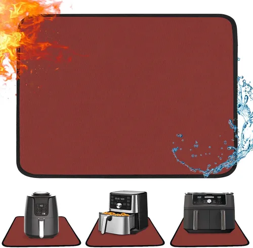 Vista 11 de Tapete resistente al calor para freidora de aire, tapete resistente al calor de 12 x 14 pulgadas para encimera, protector de encimera de silicona