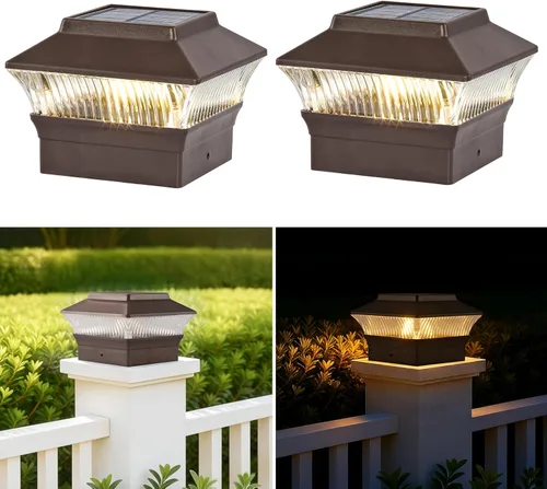 Vista 29 de 50 Lumen Luces Solares para Postes, 3 Modos Luces para Deck al Aire Libre, Valla, Tapa de Poste - 4x4 3.5x3.5 4.5x4.5 o 5.5x5.5, Luces LED