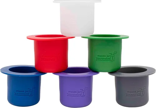 Vista 7 de Mason Jar Lifestyle Taza divisora para ensaladas, salsas y aperitivos. Contenedor de almuerzo Bento sin plástico (boca regular, verde hoja)