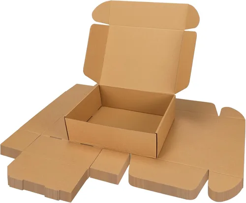 Vista 28 de PHAREGE Cajas de Envío de 4 x 4 x 2 pulgadas, Paquete de 6, Marrones, Cajas de Correo con Tapa Plegable y Cierre de Pestaña para Empaquetar Pequeños
