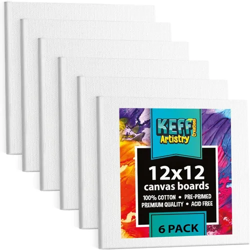Vista 39 de KEFF Tablas de Lienzo para Pintar - 4x10 Paquete de 18 Paneles de Lienzo a Granel, 100% Algodón Lienzo Triple Impreso en Prima para Suministros