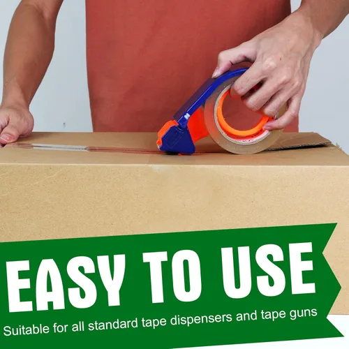 Vista 4 de HERKKA Cinta de Embalaje Transparente, 12 Rollos de Cinta de Embalaje Resistente para Envío, Embalaje, Mudanza y Sellado, Cinta de Embalaje