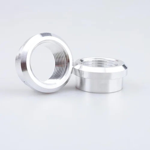 Vista 4 de AC PERFORMANC 1" NPT Hembra Soldadura en Tapón Soldable Adaptador de Manguera de Tanque de Combustible de Aluminio, Paquete de 2