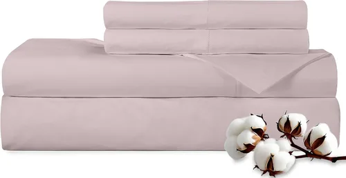 Vista 14 de ROYALE LINENS Bamboo Viscose Queen Sheet Set - Cooling Bed Sheet Set - 1 Fitted, 1 Flat & 2 Pillowcase - Fits Up to 16" - Organic Viscose Derived