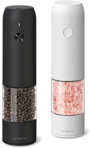 Vista 11 de Ultrean Molinillo de pimienta, molinillo de sal y pimienta recargable con 6 grosores ajustables, luz LED, molinillo automático para cocina