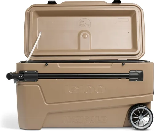 Vista 2 de Igloo Maxcold Glide - Hielera con ruedas de 110 cuartos de galón Cofre de hielo rígido aislado