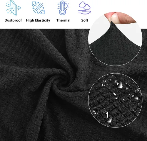 Vista 4 de SUNJOYCO Juego de fundas para silla de oficina, funda para silla de computadora con funda para reposabrazos, funda protectora extraíble y lavable