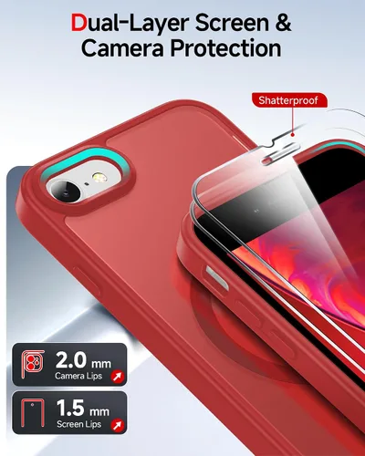 Vista 2248 de LeYi Funda para teléfono Samsung-S23: protector de pantalla e imán MagSafe Púrpura