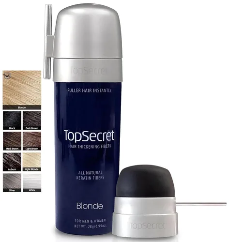 Vista 33 de Top Secret Aplicador de fibras de construcción para engrosar el cabello incluido, relleno de cabello natural e indetectable para hombres y mujeres