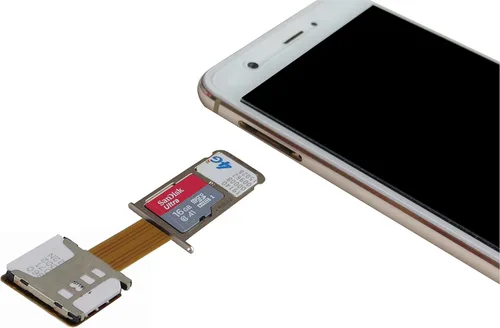 Vista 7 de Adaptador de tarjeta SIM dual Micro SD (2 piezas) para teléfono inteligente Android, extensor de tarjeta SIM dorado ultra delgado para Samsung S7