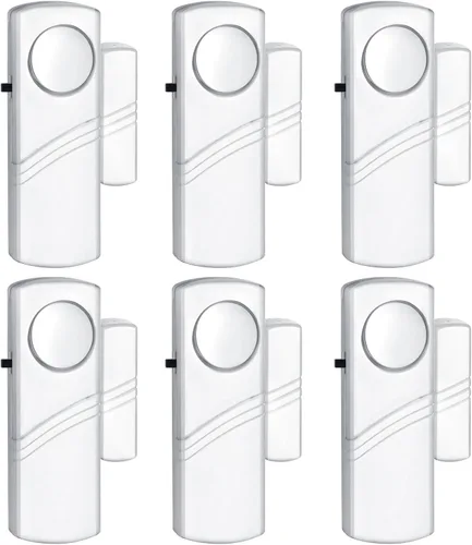 Vista 11 de Alarma de seguridad para puerta y ventana, sensor inalámbrico de 90 DB, alarma antirrobo para puerta, alarma de puerta para seguridad de los niños