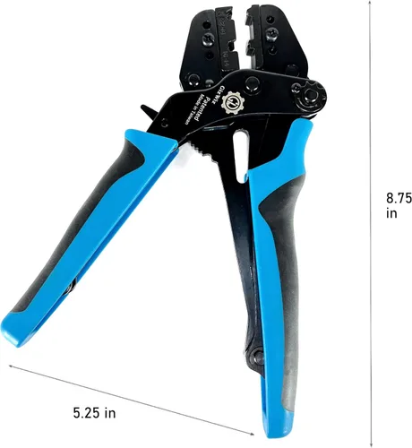 Vista 4 de Herramienta de crimpado de trinquete de acción paralela para terminales de bandera no aislados AWG 22-18/16-14 G-E2F1
