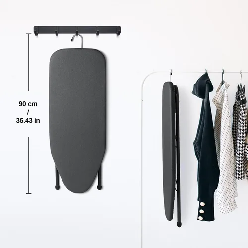 Vista 7 de Duwee Tabla de planchar de mesa de 12 x 32 pulgadas con soporte de plancha, pequeña tabla de planchar con cubierta resistente al calor, acolchado