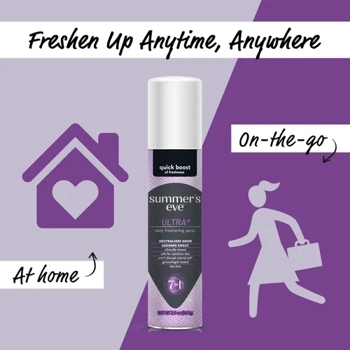 Vista 5 de Summer's Eve Ultra Daily Active - Aerosol femenino, 2 onzas, paquete de 3