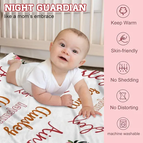 Vista 3 de Juego de sábanas ajustables para cuna para bebé juego de ropa de cama personalizado para cuna de 3 piezas con nombre, juego de ropa de cama