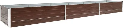 Vista 17 de vidaXL Jardín elevado de acero galvanizado, maceta de jardín rectangular para flores y macetas, cama de flores elevada sin fondo, resistente a