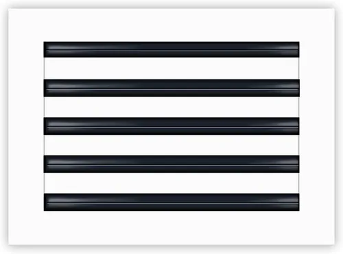 Vista 19 de BUILDMART - Cubierta de ventilación de CA moderna de 10x10 - Ventilación de aire decorativa de aluminio blanco - Difusor de ranura lineal estándar