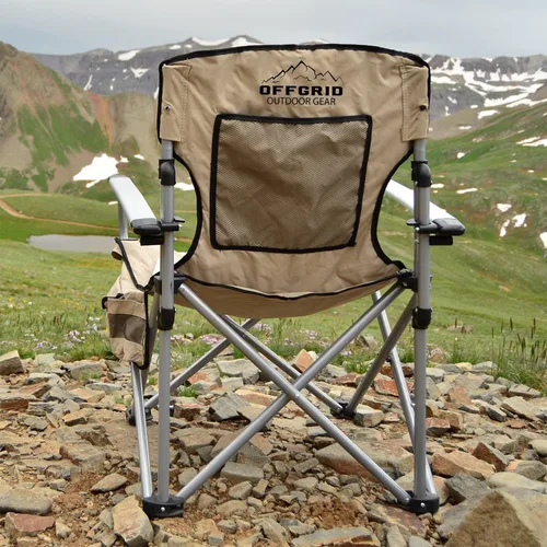 Vista 2 de Raptor Series OFFGRID - Silla portátil plegable para acampar con bolsa de transporte, resistente, de gran