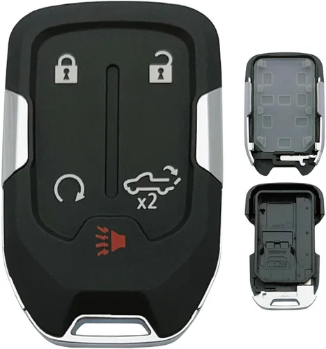 Carcasa de repuesto para llavero compatible con Chevy Silverado 2022 2021 2020 2019 y GMC Sierra 1500 2500HD 3500HD, entrada sin llave, control