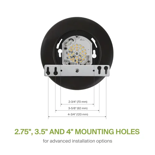 Vista 5 de ASD Paquete de 12 luces LED de disco de 4 pulgadas, 10 W 5CCT 2700 K-5000 K 685 lm CRI90+, luminaria de techo de montaje empotrado regulable