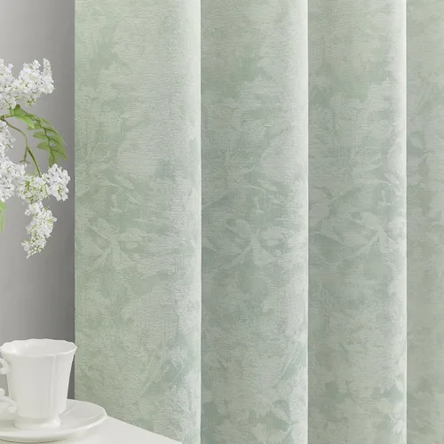 Vista 18 de Beauoop - Cortinas opacas beige con diseño floral jacquard, 2 paneles, para dormitorio/sala, de felpilla, gris pardo, aislantes y a prueba de ruido