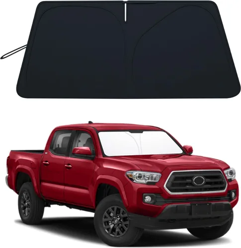 Vista 9 de Parasol a medida para parabrisas compatible con Toyota 4Runner 2010-2022 2023 2024, accesorios, bloquea los rayos UV, protector de visera de sol