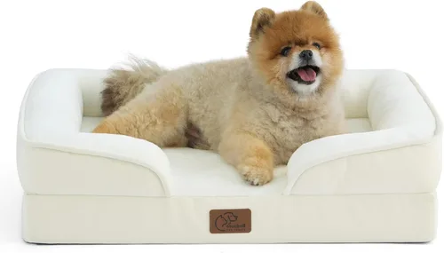 Vista 22 de Bedsure - Cama para gatos de interior, sofá cama lavable para perros muy pequeños, espuma de soporte con funda extraíble y lavable, forro Gris