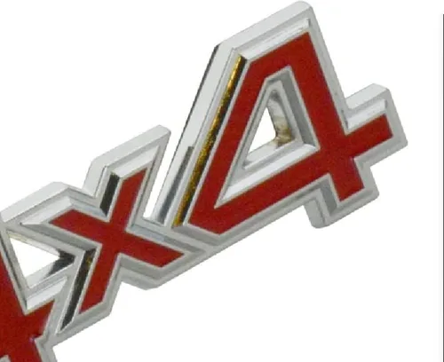 Vista 3 de 2 piezas de emblema 3D de 4 x 4, calcomanías de metal para puerta trasera, guardabarros laterales de coche, emblema para maletero trasero universal