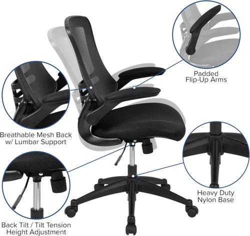 Vista 13 de Flash Furniture - Sillas de malla para oficina
