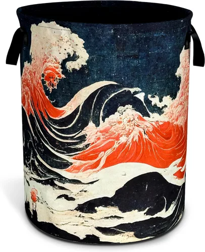 Vista 16 de Cesta de lavandería de flores de pájaro, estilo chino, plegable, de tela Oxford, divertida bolsa de lavandería, cesta de almacenamiento de ropa
