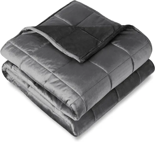 Vista 42 de Bare Home Manta con peso tamaño Twin o Full 7 libras (40" x 60") - Totalmente natural 100% algodón - Manta pesada premium con cuentas de vidrio