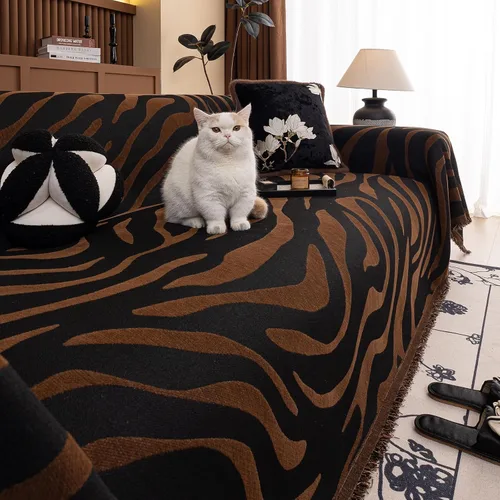 Vista 5 de ROOMLIFE Leopard Couch Cover Boho Sofa Covers for 3 Cushion Couch Washable, Furniture Protector Sofa Couch Cover for Dogs, Soft Breathable Sofa