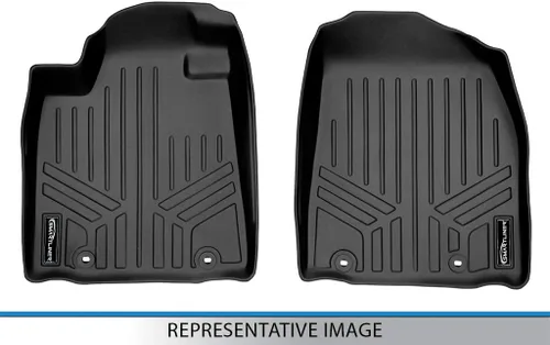 Vista 4 de SMARTLINER Alfombrillas de Piso de Ajuste Personalizado Juego de Revestimiento de Primera Fila Compatible con Ford F-150 2015-2025